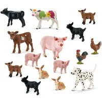 Schleich® Spielfigur Tierfiguren - Bauernhof-Set mit 15 Tieren, (15-tlg)