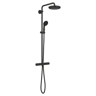 Grohe Vitalio Start 210 Duschsystem 268042430 schwarz matt, mit Thermostatarmatur