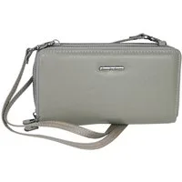 J JONES JENNIFER JONES Handytasche 2in1 - Damen Handtasche als Geldbörse mit Handyfach, Leder, abnehmbarer Schultergurt