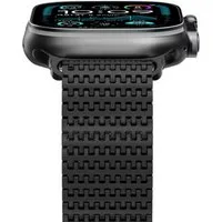 S&T Design Smartwatch-Armband Edelstahl Armband für Apple Watch Magnetisch Metall Ersatzarmband, Milanaise Kompatibel mit Apple Watch 38/40/41/42/44/45/46/49 Titan