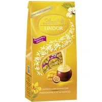 LINDT Schokolade, Lindt Lindor Mango Passionsfrucht Vollmilch-Schokolade Beutel 137g