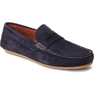 Base London Collins Herren Mokassins aus Leder in Marineblau