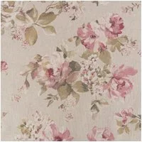 SCHÖNER LEBEN. Stoff Dekostoff Meterware Leinenlook Classic Painted Rose natur rosa 1,40m, atmungsaktiv