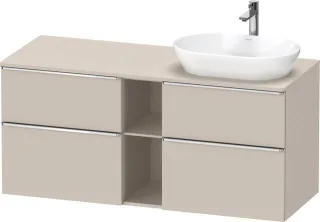 Duravit D-Neo Konsolenwaschtischunterbau wandhängend Taupe Matt 1400x550x664 mm - DE4970R10910000 DE4970R10910000