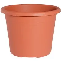 Geli Pflanzkübel Cylindro Blumentopf Terracotta – Ø30cm Kunststoff Pflanztopf 9.5L