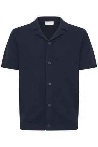 Casual Friday - CFLINDHOLM SS RESORT KNIT dark navy - Gr. - S