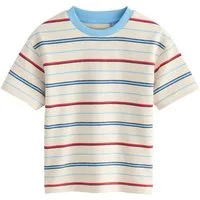 Next T-Shirt Kurzärmliges T-Shirt mit Streifen (1-tlg)