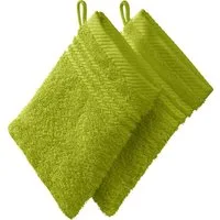 REDBEST Waschhandschuh Waschhandschuh 2er-Pack, Frottier, Walk-Frottier Uni