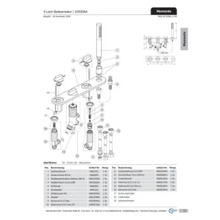 Ideal Standard Seitenventil Zst., G1/2, Blau, rechts A960512NU