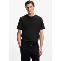 BOSS T-Shirt Tiburt mit Jacquard-Struktur, regular fit
