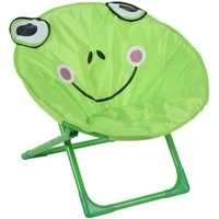 relaxdays Campingstuhl Faltbarer Moonchair für Kinder, Frosch