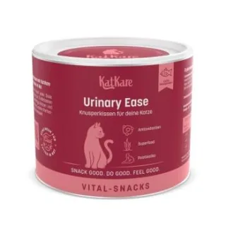 KatKare Vital Snacks Urinary Ease - Knusperkissen für das Harnwegssystem Deiner Katze mit blasenschützenden Wirkstoffen, Superfoods, Postbiotika und Omega-3 150 g