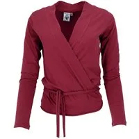 Guru-Shop Longsleeve Wickelshirt, Yogashirt, Langarmshirt in.. alternative Bekleidung