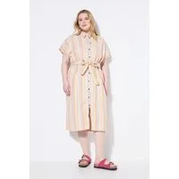Studio Untold Hemdblusenkleid Midikleid Hemdblusenkleid Streifen
