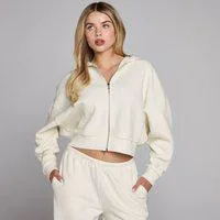 MP Damen Waffelstruktur Hoodie mit Reißverschluss - Elfenbein - L