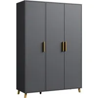 rauch Drehtürenschrank Kleiderschrank Schrank Garderobe SHINJO Breiten 93/140/187 cm (in 3 verschiedenen Ausstattungen BASIC/CLASSIC/PREMIUM) Griffe und Füße aus Massivholz, viel Stauraum MADE IN GERMANY