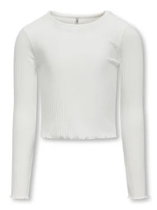KIDS ONLY - KOGNELLA L/S O-NECK TOP JRS NOOS Cloud Dancer - Gr. - 128