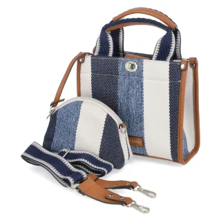 Fräulein Frida Mini Tote Set - Gr.  - Blau - Textil & Synthetik