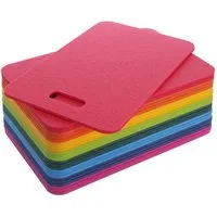 Yate Thermositzkissen Yate Set 18 Schaumstoff Sitzkissen viereckig mit Griff Sitzunterlagen, mit Griff, in Regenbogenfarben
