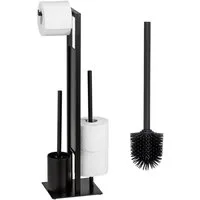 WENKO WC-Garnitur Rivalta, (Set), Toilettenpapierhalter & WC-Bürstenhalter mit WC-Bürste & Ersatzbürste