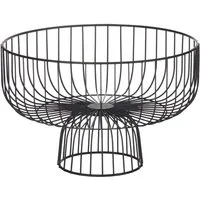 Secret de Gourmet Obstschale Obstkorb mit Boden, Metall, 28 cm, schwarz, (einzeln)
