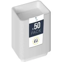 BENBOW Lunchbox Benbow Nachhaltiger Einwegbehälter Siegelschale aus Zuckerrohr, 400 ml, Zuckerrohr, (50-tlg), Nachhaltiger Einwegbehälter Siegelschale aus Zuckerrohr, 400 ml x50