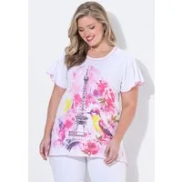 MIAMODA T-Shirt T-Shirt A-Linie Eiffelturm-Motiv Halbarm