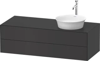 Duravit White Tulip Konsolenwaschtischunterbau wandhängend Graphit Seidenmatt 1300x550x408 mm - WT49 WT4987R5858