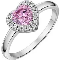 Firetti Fingerring Schmuck Geschenk Silber 925 Damenring Ring Herz, mit Zirkonia (synth)