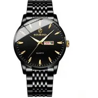 Toomoke Quarzuhr Edelstahl Armbanduhr, Herrenuhr, Automatikuhr mit 5ATM, (schwarz, Geschenk für Männer, (mit Bandkürzer und Uhrenbox), mit Datumsanzeige,Business-Uhr, Metall,Datum Analog
