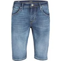 Jack & Jones Jeansshorts Straight Fit Zip Fly Eingrifftaschen Casual Look (1-tlg) JJISCALE JJLONG SHORTS GE 608 I.K