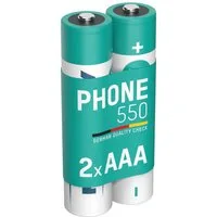 ANSMANN AG Telefon Akku AAA 550mAh 1,2V, 2 Stück, DECT Akku 550 mAh (1.2 V)