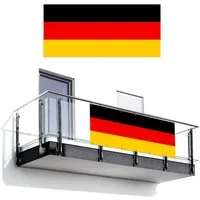 MuchoWow Balkonsichtschutz Deutsch - Flagge - Deutschland (1-St) Balkon Sichtschutz 90x200, Windschutz für Zaun PVC, 200x90 cm