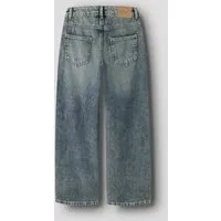 Name It 5-Pocket-Jeans NKFROSE für Mädchen mit Destroyed-Effekt und hohem Bund normal, Denim, Abriebeffekte, Reißverschluss