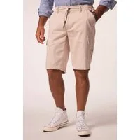 JP1880 Bermudas Bermuda Leinenoptik Cargotaschen Elastikbund