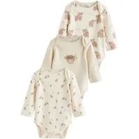 Next Langarmbody Baby-Body mit langem Arm im 3er-Pack (3-tlg)