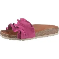 VERBENAS Rocio Roda Pantolette Sommerschuh, Flat mit geschwungenen Laschenstoff