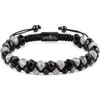 UNIQAL.de Perlenarmband Naturstein Turmalin facettiert (Unisex-Armband mit verstellbarer Makramé-Schließe, Echte Steinperlen, präzise geschliffen, handgefertigt), Verkauf & Versand durch deutschen Händler