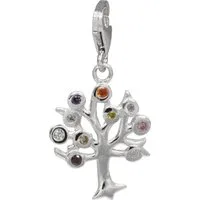 SilberDream Charm-Einhänger SilberDream Charm 925 Echt Silber Anhänger, Lebensbaum bunt Anhänger 925 Sterling Silber, silber