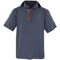 Lavecchia T-Shirt Lavecchia Herren T-Shirt mit Kapuze LV-609 (Dark-Grey, 3XL) Herrenshirt Kapuzen Shirt