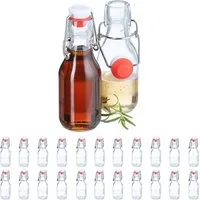 relaxdays Vorratsglas Bügelflaschen 100 ml im 24er Set, Glas, (24-tlg)