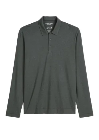 Marc OPolo Casual - Poloshirt aus weichem Woll-Mix grau - Gr. - L