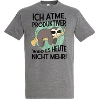 Youth Designz T-Shirt Ich Atme, Produktiver wird es heute nicht mehr Herren Shirt mit lustigem Frontprint
