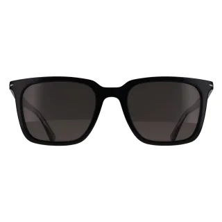 Police SPLQ80 700P Sonnenbrille in glänzendem Schwarz mit Rauchgläsern