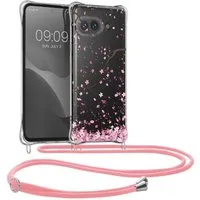 kwmobile Etui Hülle für Google Pixel 9a, Silikon Handyhülle mit Kette - Handykette Handyband