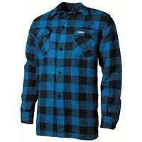 FoxOutdoor Outdoorhemd Holzfällerhemd, blau-schwarz, kariert