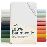 Laleni Spannbettlaken Atmungsaktives weiches und wärmendes Spannbettlaken, Baumwolle, Gummizug: rundum, (1 Stück), Kinderbett, Spielgitter, Wiege oder Stubenwagen mit Rundumgummizug