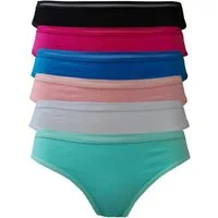 HO-Ersoka Stringtanga Damen Strings Baumwolle Lochmuster Set 6 Stück Tangas Slips mehrfarbig (6er-Pack)