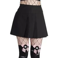 Banned Plisseerock Shiro Gothic Goth Retro Punk Minirock
