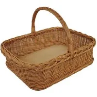 natuleo by pokuc Tablett Weidentablett mit Henkel Braun Natur Rechteckig ca. 52x40x35 cm, Bunzlauer Keramik